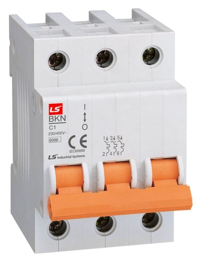 LS Electric, BKN-B 3P C10A, MCB  3 Pole C Type 10amp 10kA